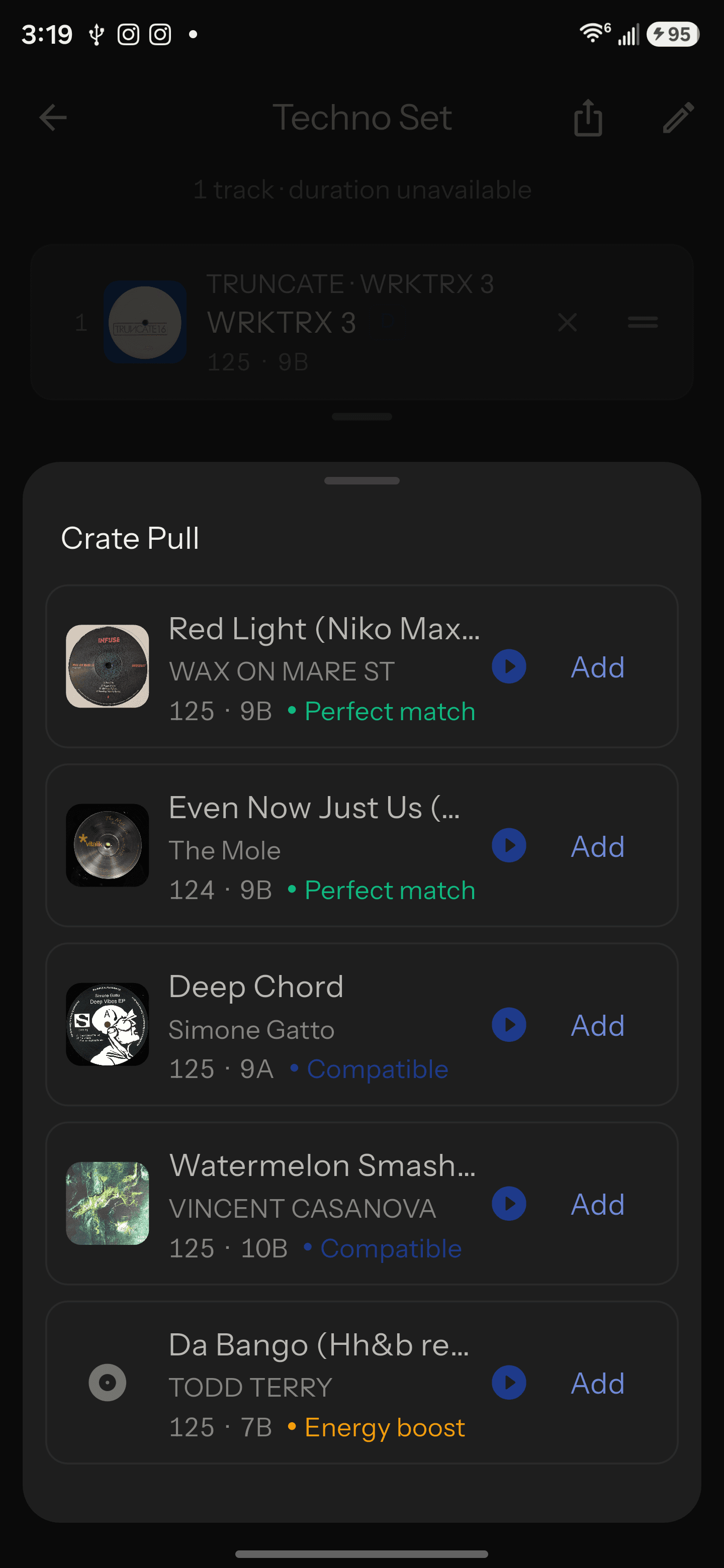Threshold — Set Builder screen